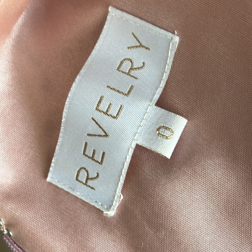 Revelry Dawson Velvet Bridesmaid Dress Elegant Pink Evening Gown Size 0 NWOT - Picture 8 of 10